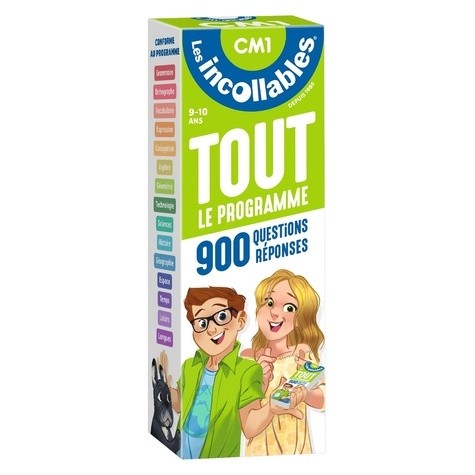  Tout le programme - cm1 - 2023 - 900 questions réponses pour réviser en 2 éventails 
