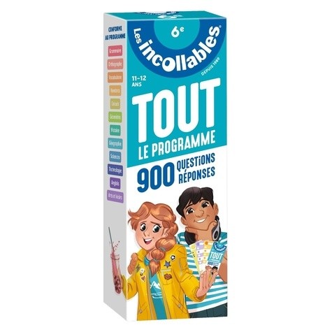  Tout le programme - 6e - 2023 - 900 questions réponses par réviser en 2 éventails 
