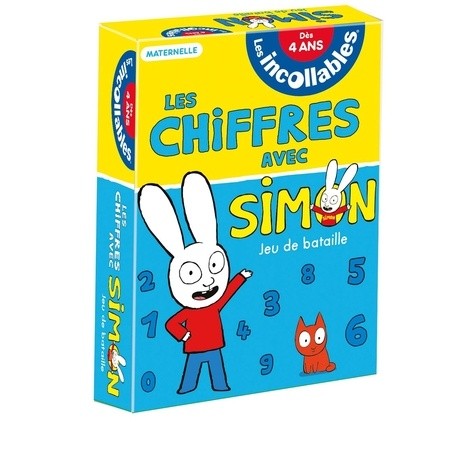  Les incollables - Les chiffres avec Simon - Jeu de bataille 