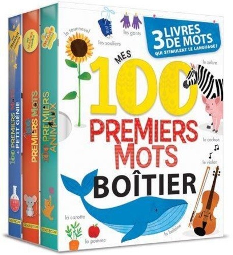  Mes 100 premiers mots - 3 livres de mots qui stimulent le langage  