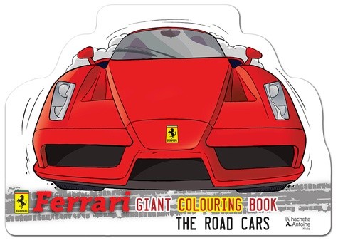  Ferrari, les voitures de route - Livre de coloriage géant 
