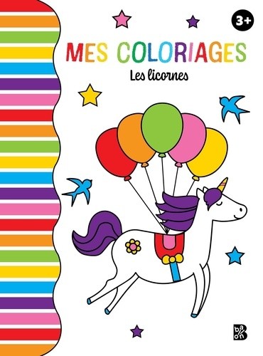  Les licornes - Avec 6 crayons de couleur  