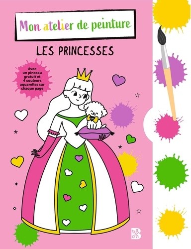  Coloriage avec pinceau Les princesses  