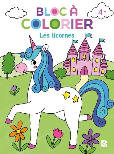  Bloc à colorier - Les licornes 