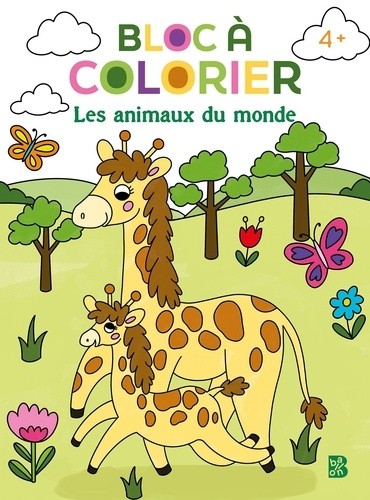  Bloc à colorier - Les animaux du monde 