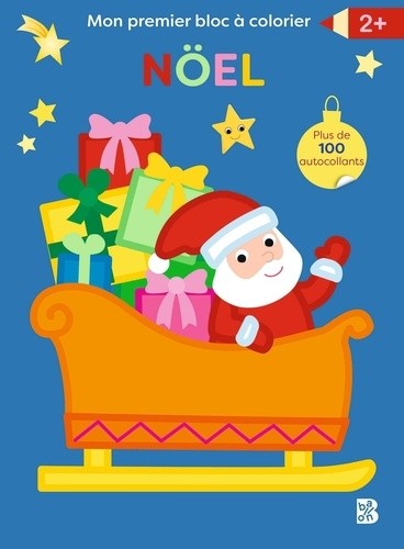  Bloc à colorier avec autocollants - Noël 