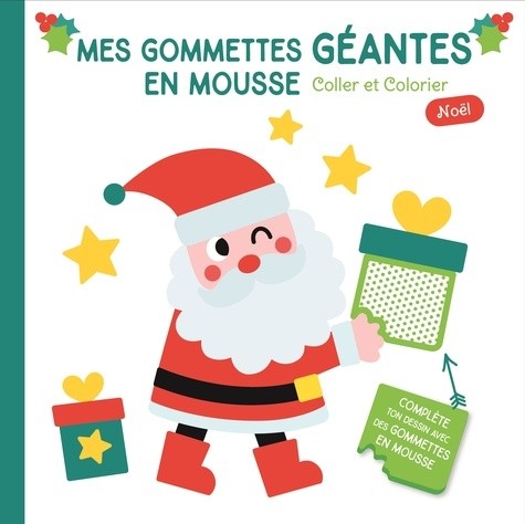  Pére Noël en route (la couverture verte) gommettes mousse 