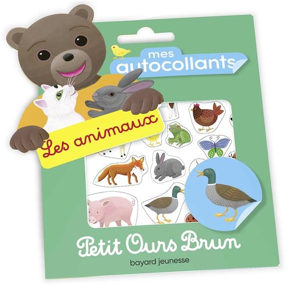  Petit Ours Brun ; mes autocollants ; les animaux 