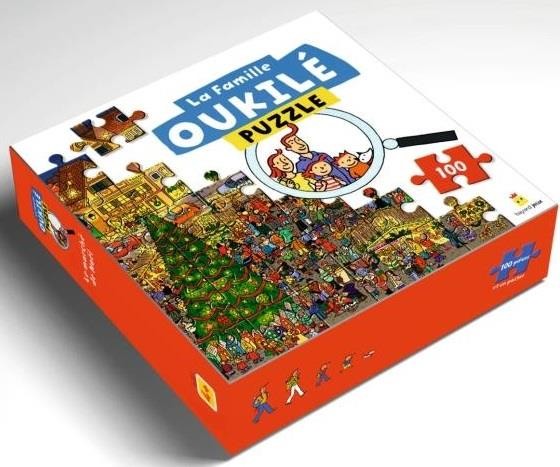  Les jeux de la famille Oukilé ; le marché de Noël : un puzzle 100 pièces + un poster 