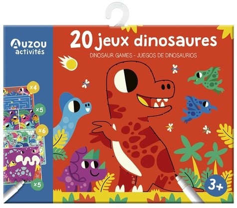  20 jeux dinosaures - Avec 1 feutre effaçable 