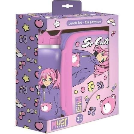 COFFRET DINER MUST TEAM SO CUTE  (Boîte 800 ml / Gourde 500 ml)