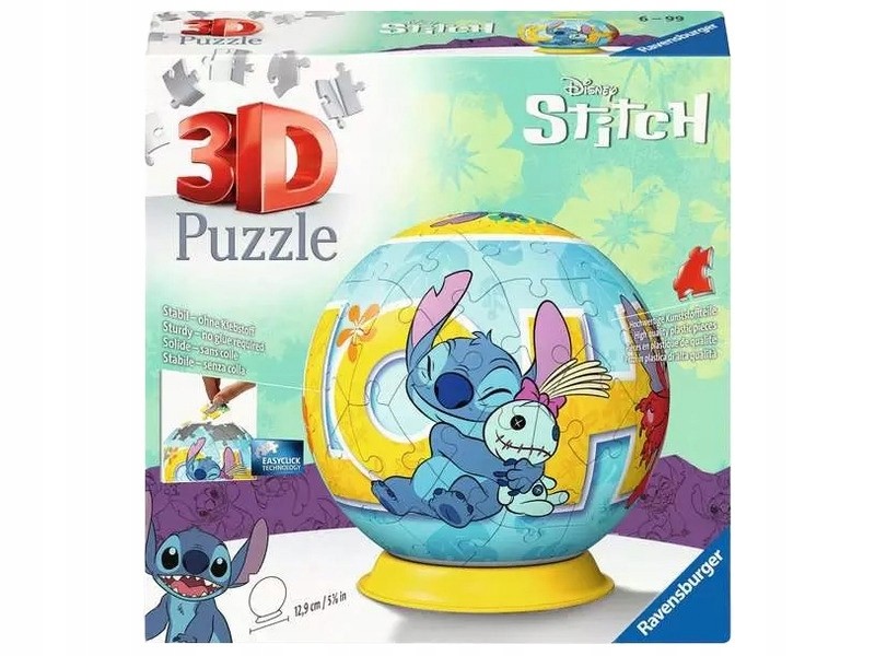 PUZZLE BALL 72PCS 3D STITCH 11596