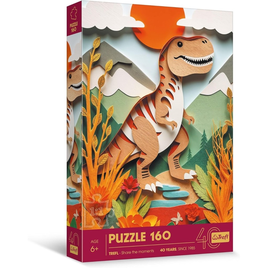PUZZLES 160 40TH ANNIVERSARY TREFL DINOSAUR 40048