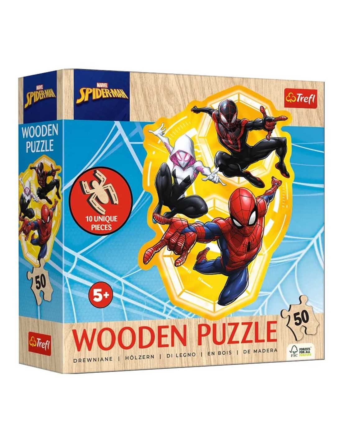 PUZZLES 50 WOODEN CONTOUR PUZZLE SPIDER-MAN 20280