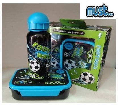 COFFRET DINER MUST FOOTBALL    (Boîte 800 ml / Gourde 500 ml)